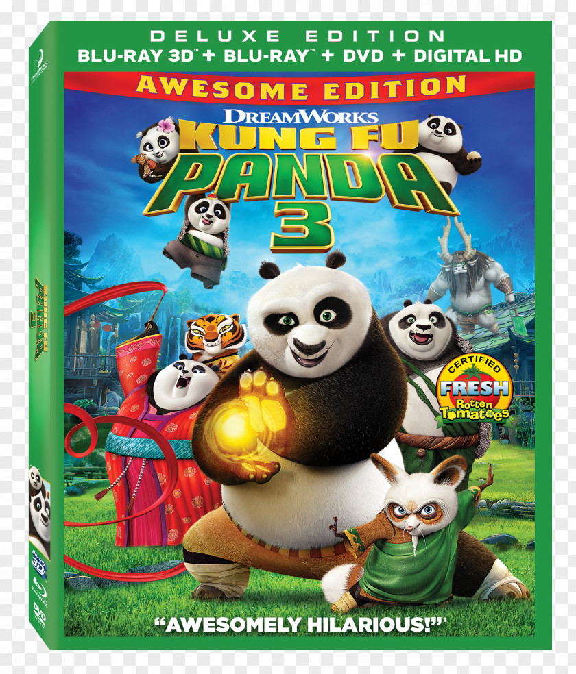 Kungfu Panda Kung Fu 3 Jennifer Yuh Nelson Po Blu-ray Disc PNG
