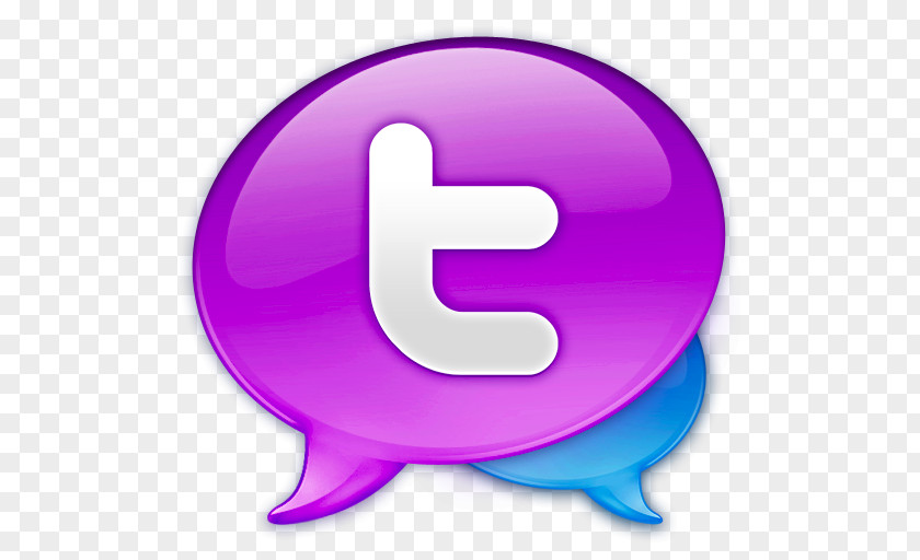 Large Twitter Logo Purple Symbol Violet PNG