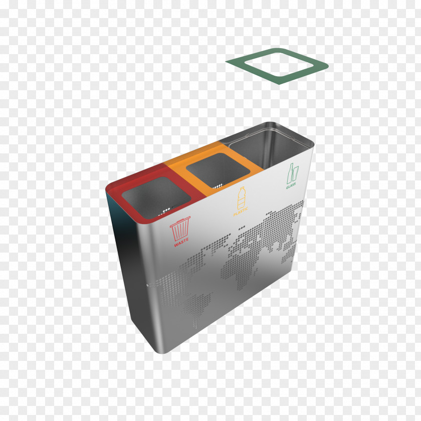 Metal Garbage Containers Recycling Stainless Steel Rubbish Bins & Waste Paper Baskets PNG