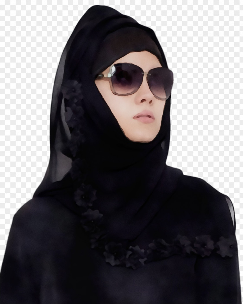 Hijab Lace Designer Black PNG
