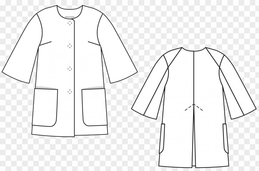 Jacket Coat Collar Dress Pattern PNG