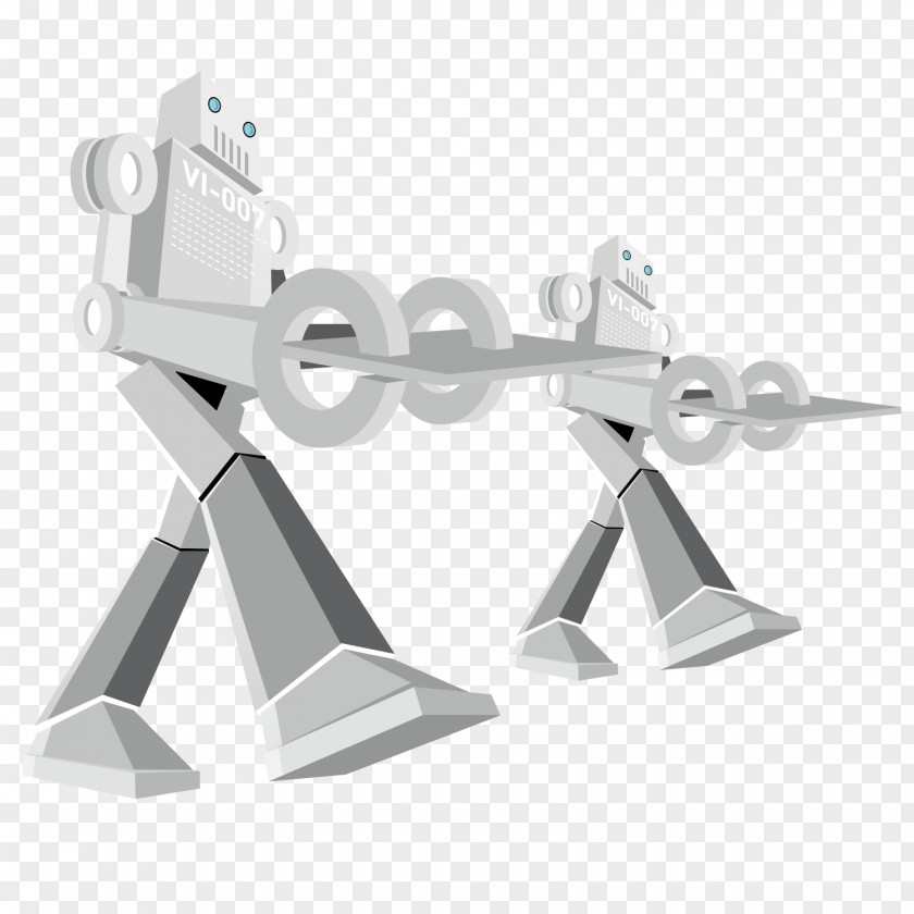 Lovely Robot Cartoon Decal PNG