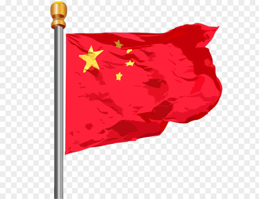 Red Flag Fluttering National Of China The Peoples Liberation Army Republic PNG