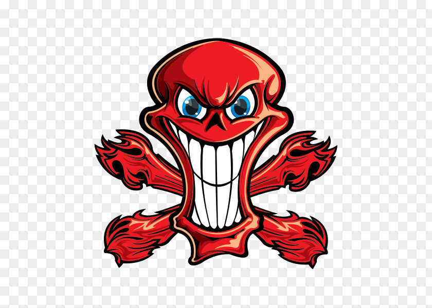 Skull Red Cartoon PNG