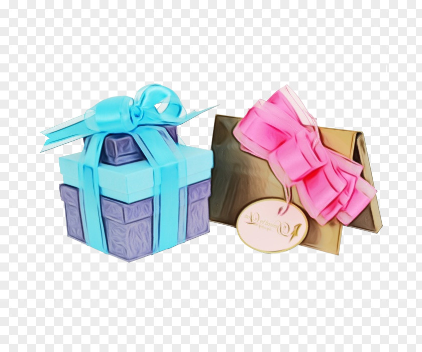 Playset Ribbon Party Favor Present Box PNG