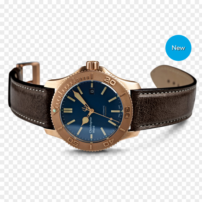 Watch Bronze Patina Christopher Ward Strap PNG