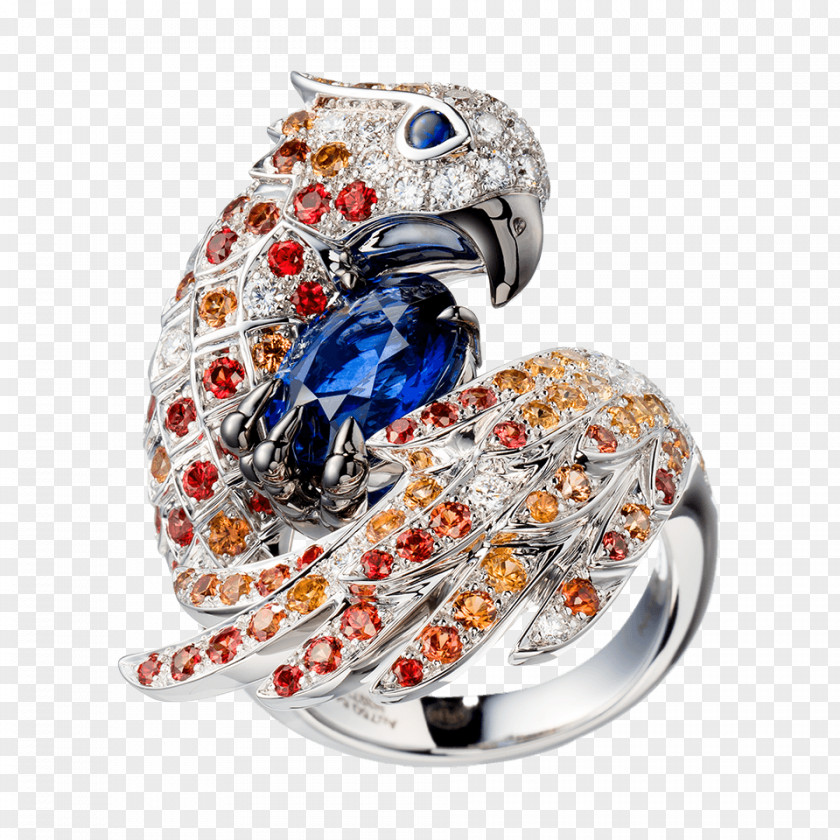 Jewellery Body The Falcon Ring Sapphire PNG