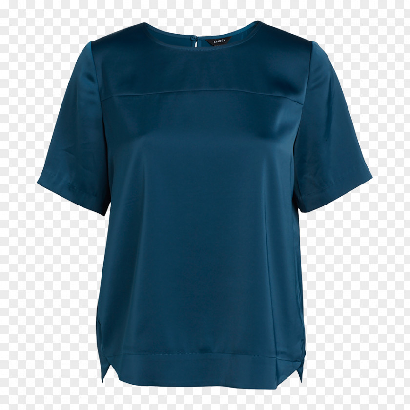 T-shirt Blouse Sleeve Blue Bra PNG