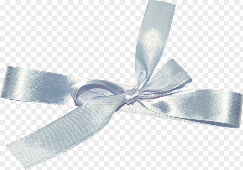 Blue Ribbon Bow Shoelace Knot PNG