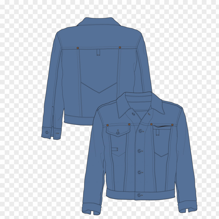Denim Jacket Shirt Coat Outerwear PNG