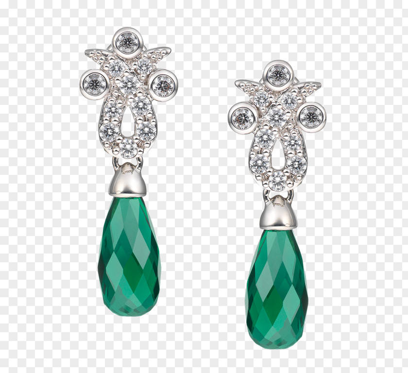 Emerald Green Earrings Jewellery Diamond Drop PNG