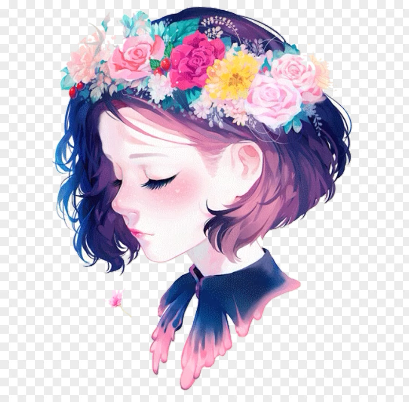 Women With Flower Drawing YouTube Art PNG