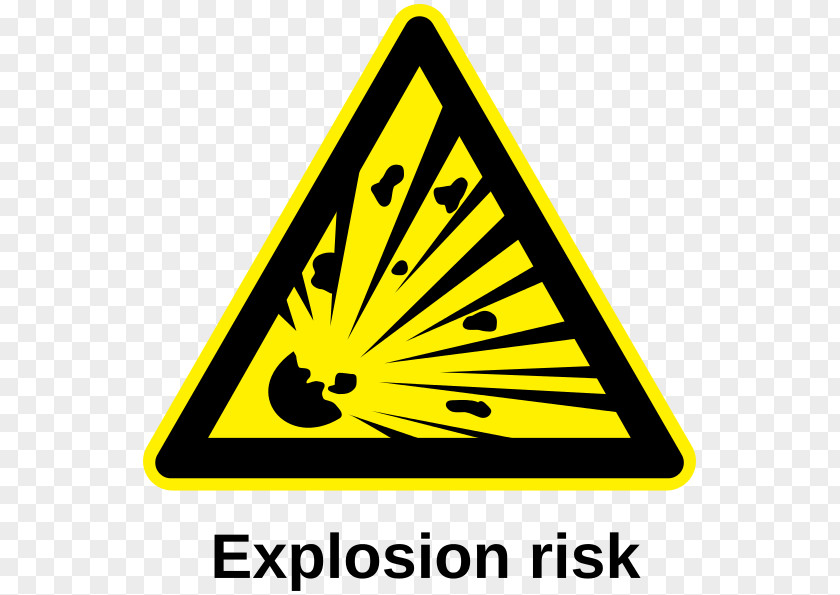 Risk Explosion Warning Sign Clip Art PNG