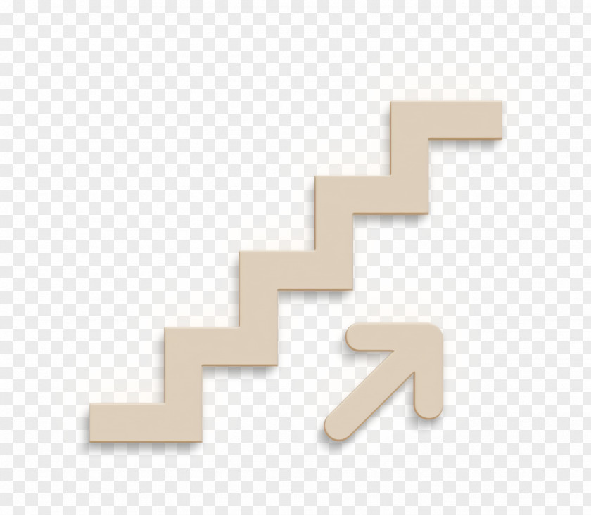 Symbol Beige Stairs Icon PNG