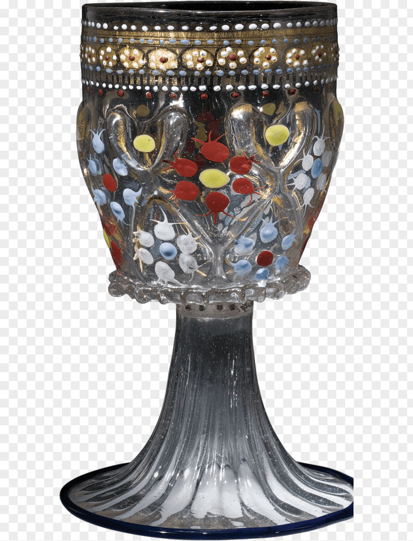 Glass Chalice Renaissance Vase Vitreous Enamel PNG