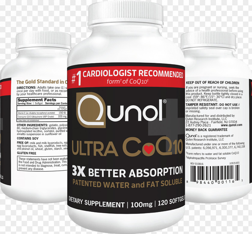 Health Dietary Supplement Coenzyme Q10 Softgel Ubiquinol PNG