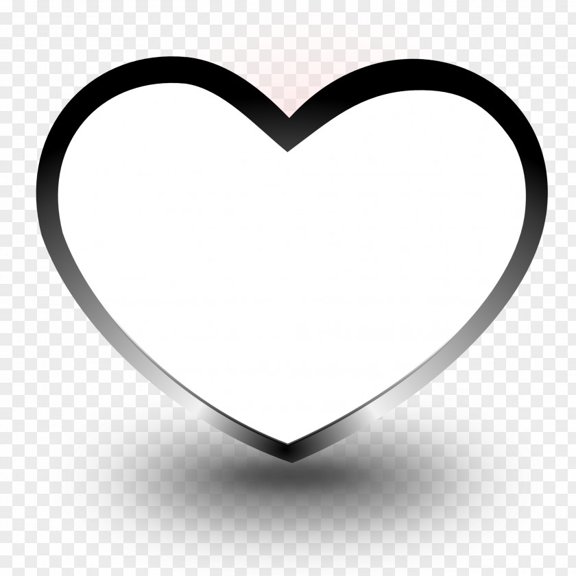 Heart Line Black And White Clip Art PNG