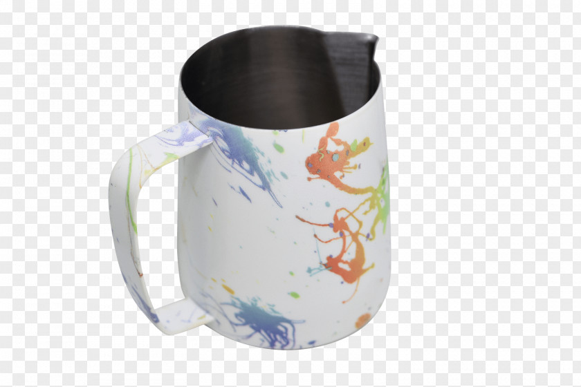 Colored Milk Splash Jug Coffee Latte Art PNG