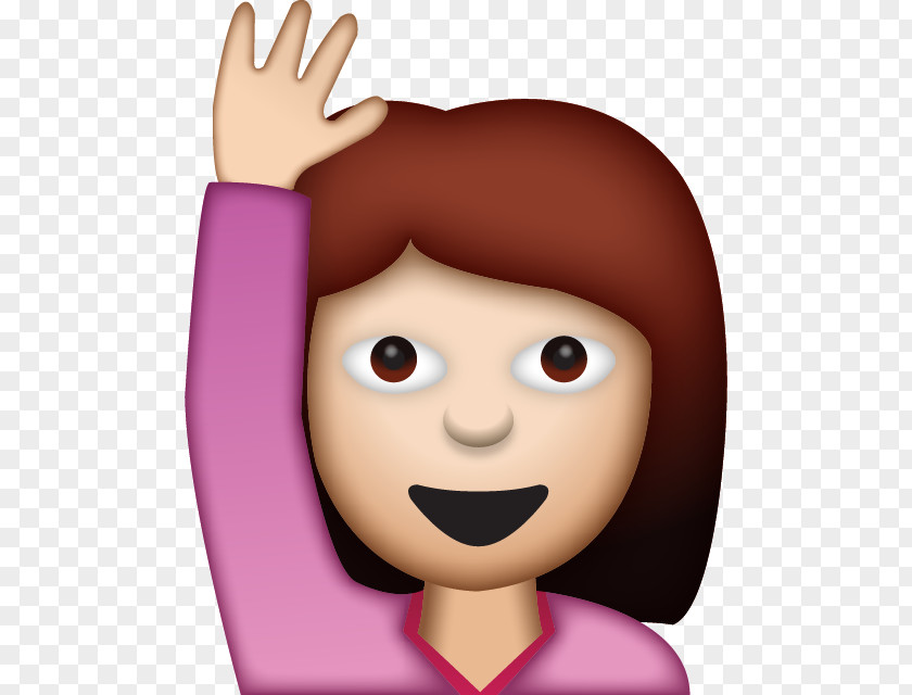 Saying Emoji Woman Gesture Smiley IPhone PNG