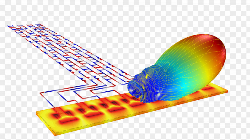 Transmission Line COMSOL Multiphysics Aerials Microwave Phased Array Computer Software PNG