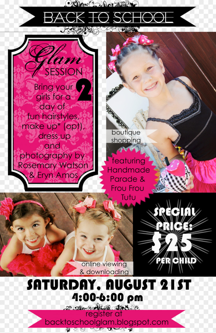 Back 2 School Flyer Advertising Toddler Pink M Poster Font PNG