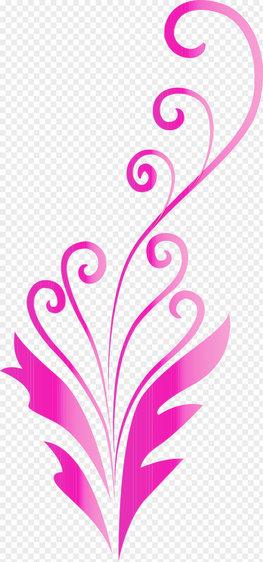 Pink Magenta Pattern Plant Ornament PNG