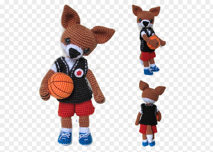 Creative Knitting Basketball Puppy Dog Player PNG