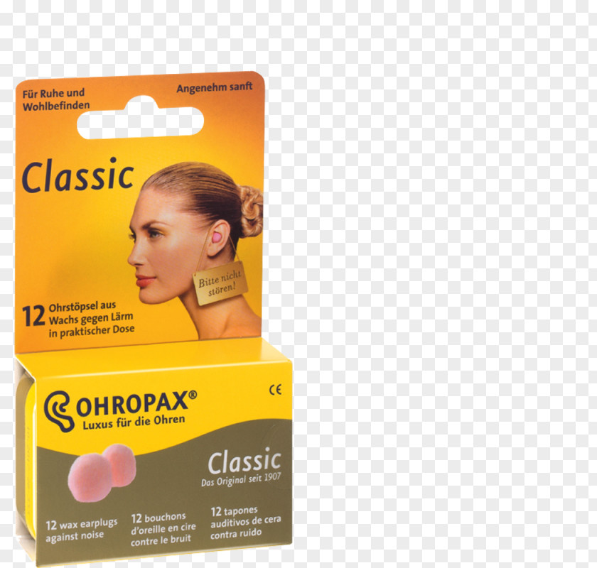Ear Ohropax Classic Earplugs Wax Plugs PNG