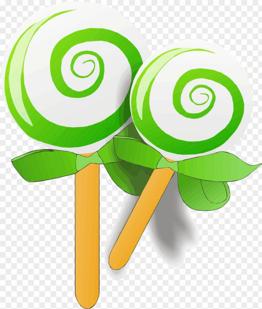 Green Lollipop Stick Figure Candy PNG