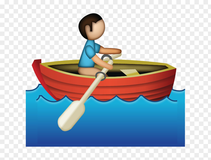 Rowing Emoji Sticker Clip Art PNG