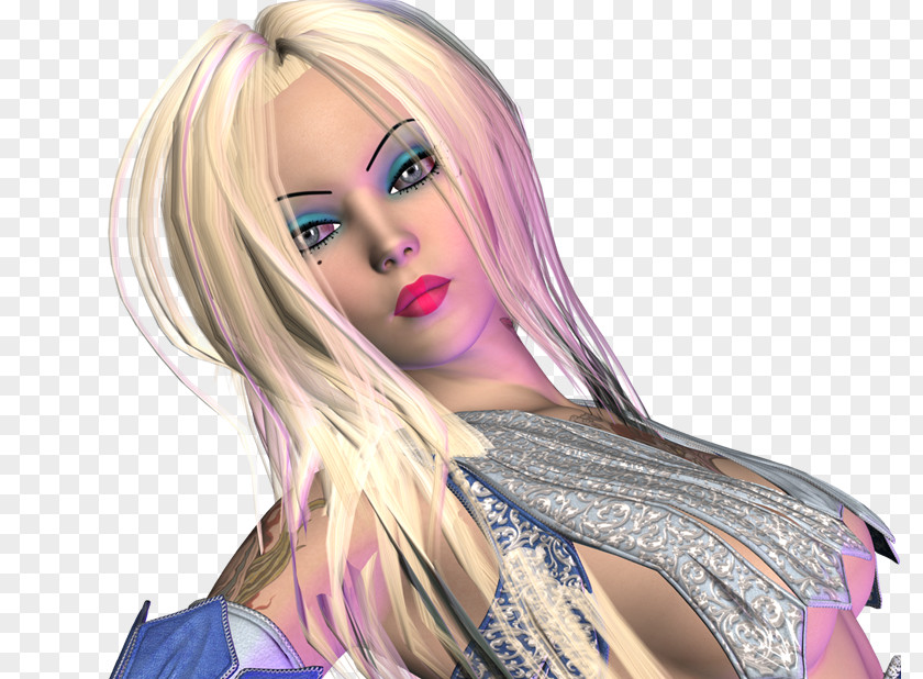 Uf Barbie Blond Brown Hair PNG