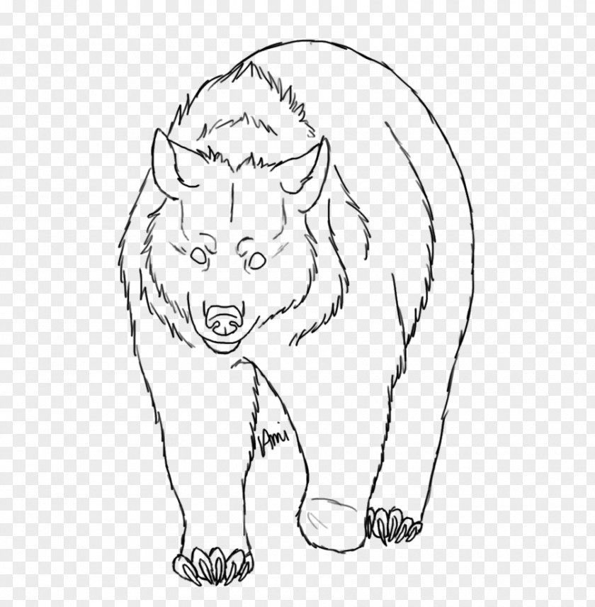 Bear Drawing Whiskers Cat Snout White Sketch PNG