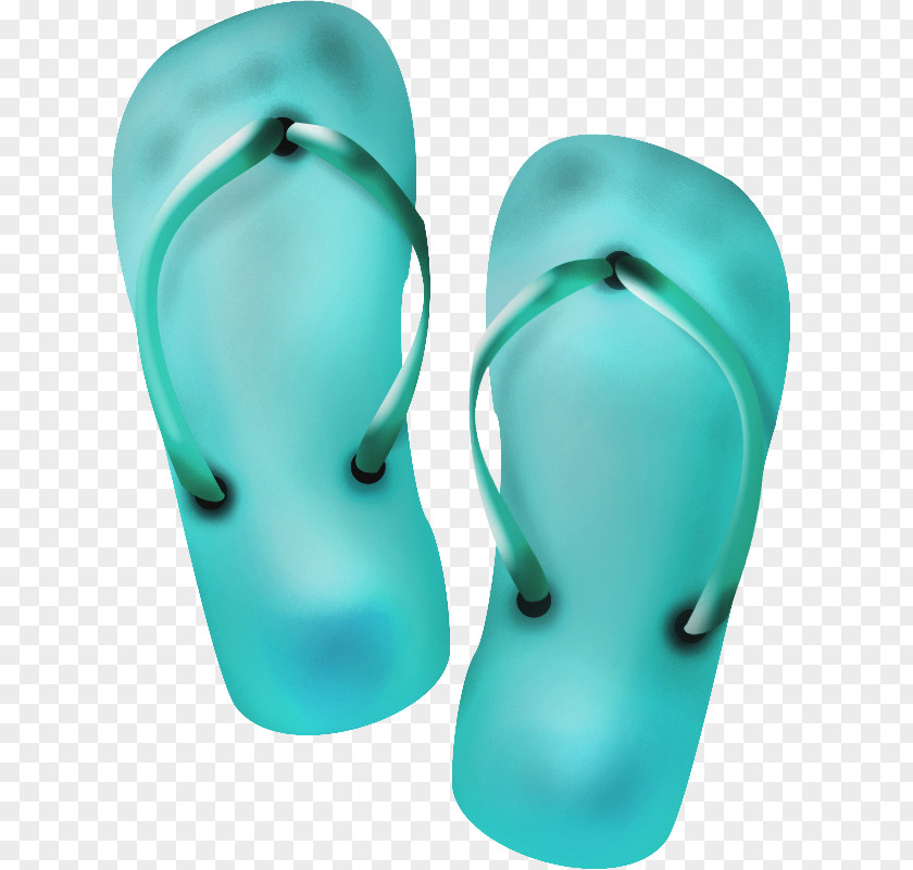 Blue Sandals Slipper Flip-flops Shoe PNG