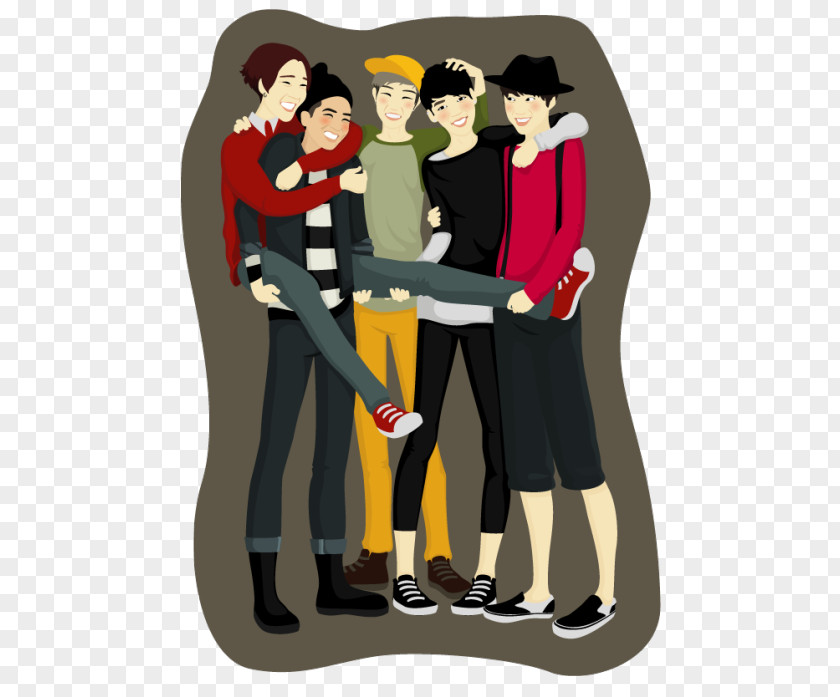 Cartoon Human Behavior Friendship Poster PNG