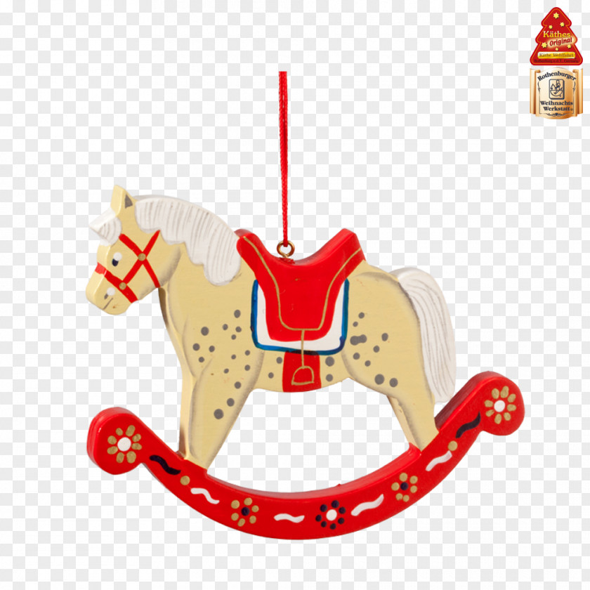 Horse Rocking Christmas Ornament Day Käthe Wohlfahrt PNG