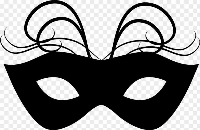 Mask Carnival Headgear Party Black And White PNG