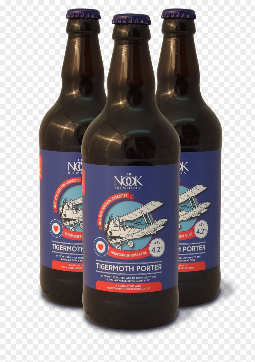 Beer De Havilland Tiger Moth Ale Bottle PNG