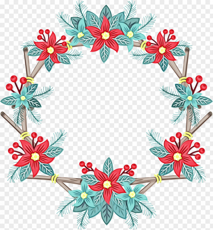 Interior Design Wildflower Watercolor Wreath Flower PNG