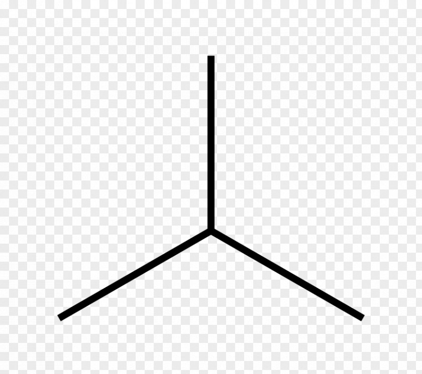 Skeleton Vector Isobutane Alkane Chemistry Skeletal Formula PNG