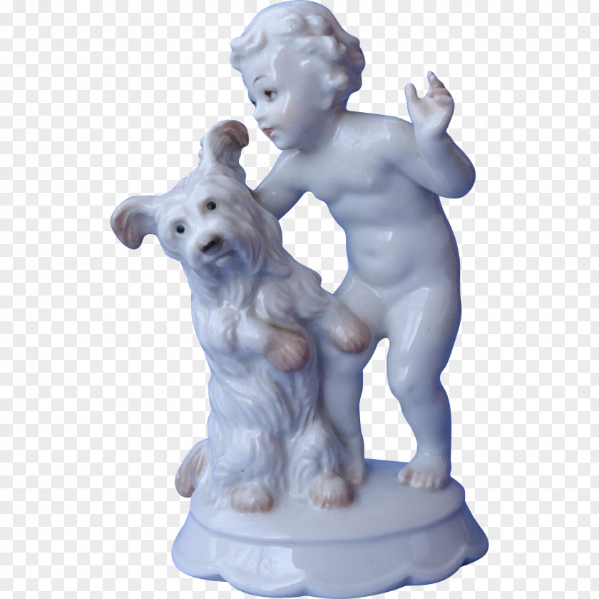 Yorkie Classical Sculpture Stone Carving Statue Figurine PNG