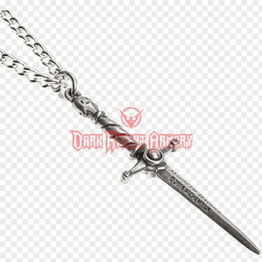 Jewellery Macbeth Charms & Pendants Dagger Necklace PNG