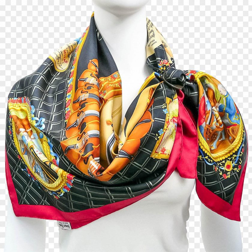 Scarf Silk Hermès Wolfgang Amadeus Mozart PNG