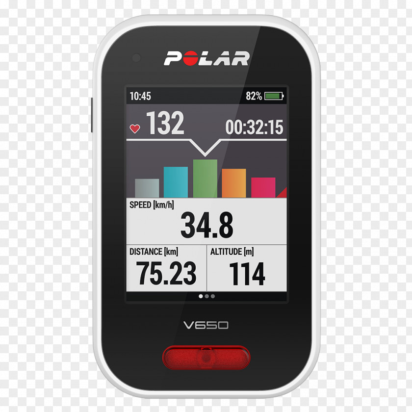 V650 Cycling Computer With Heart Rate And Bag Polar ElectroCycling Monitor PNG