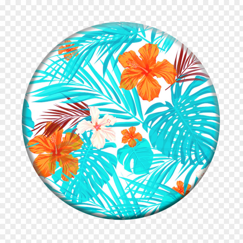 Hibiscus Orange Phone Cartoon PNG