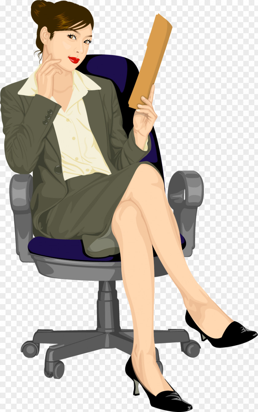 Painted Lady Boss Chair Computer File PNG