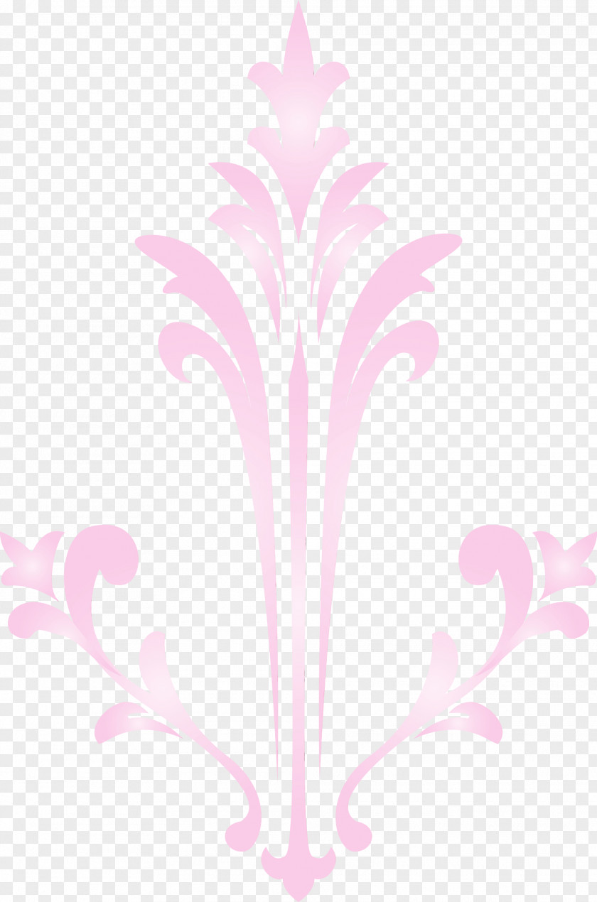 Petal Leaf Pattern Pink M Font PNG