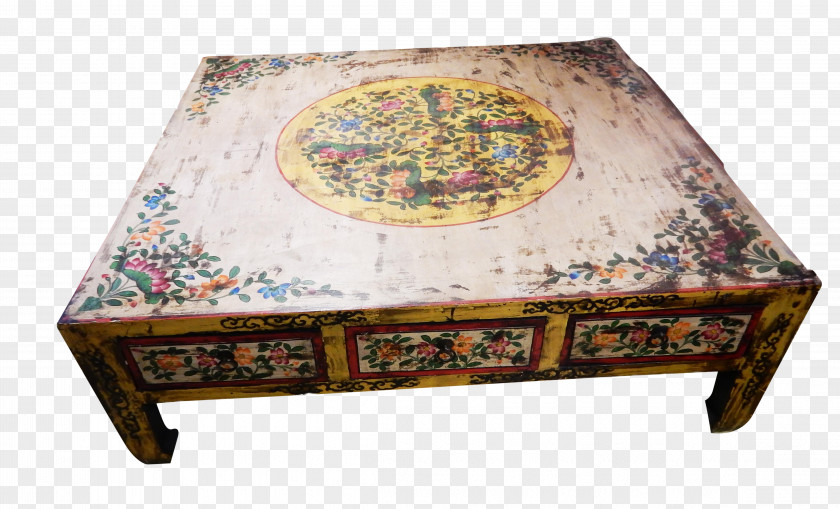 Hand Painted Desk Coffee Tables Antique PNG