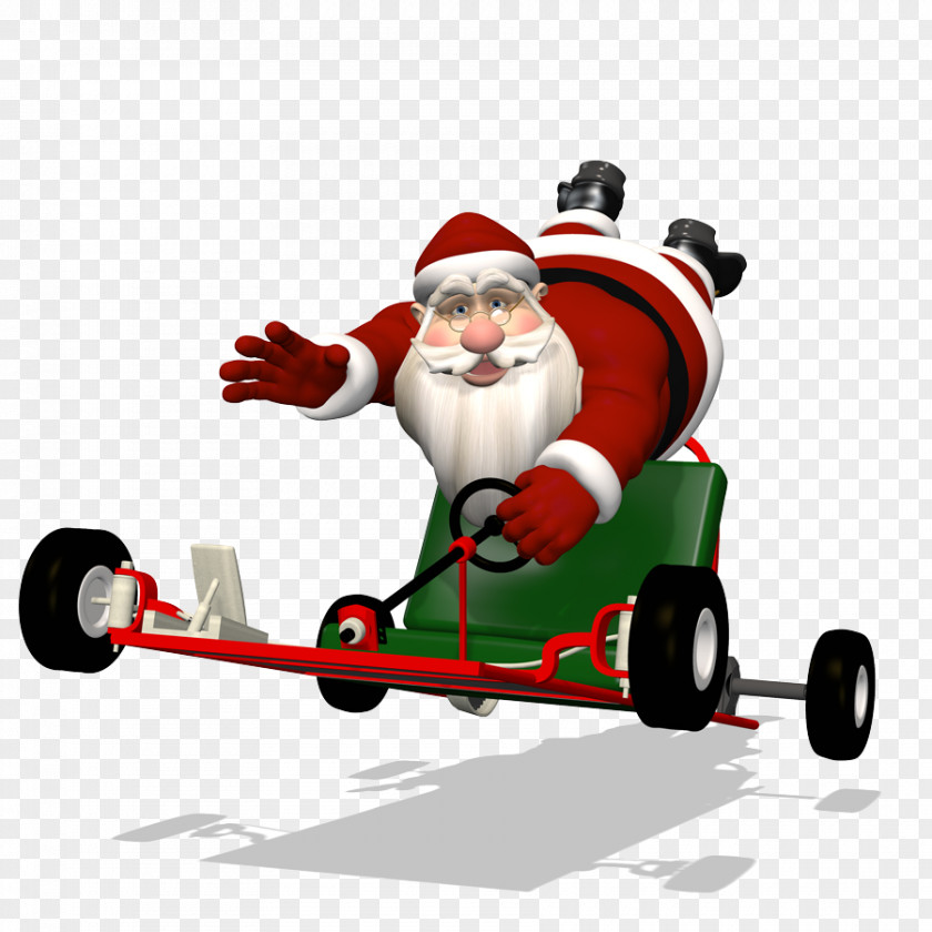 Car Riding Toy Santa Claus Cartoon PNG