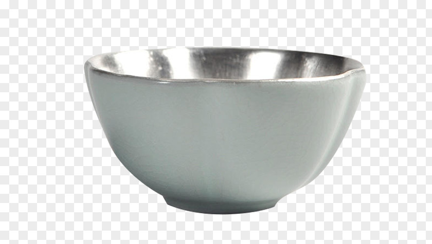 Large Diameter Cup Silver Bowl PNG