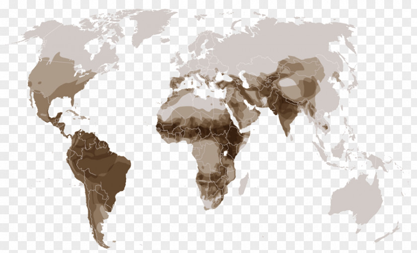 World Map Globe Dot Distribution PNG
